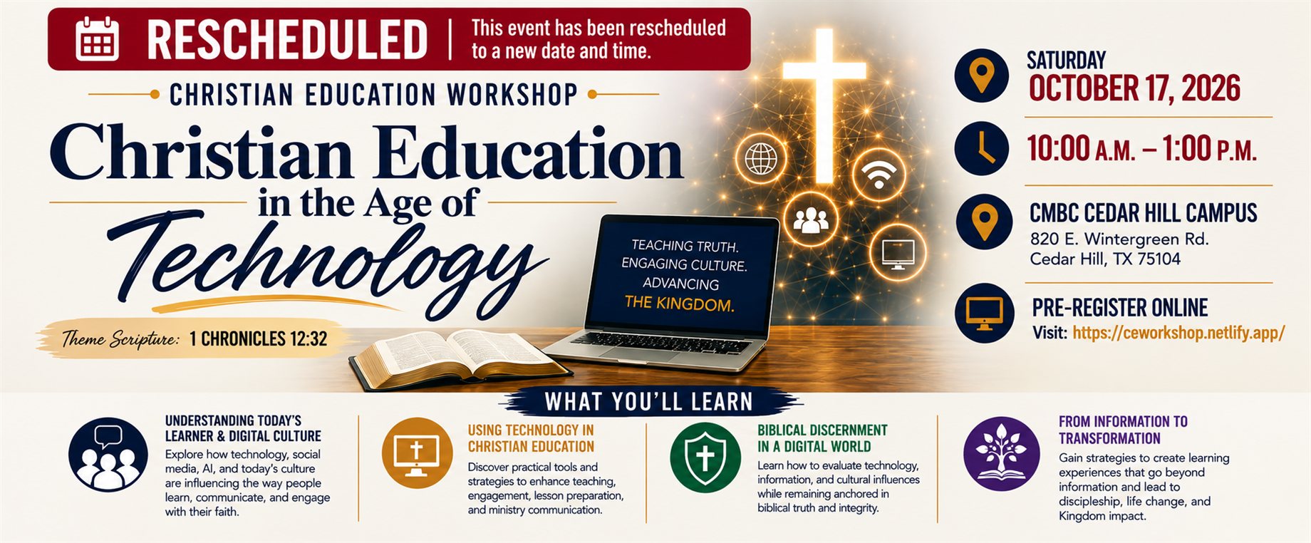 Christian Education Workshop — Understanding the Times, Shaping the Future: Christian Education in the Age of Technology